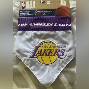 LOS ANGELES LAKERS Home & Away Reversible Dog/Pet Collar Bandanna NBA L/XL